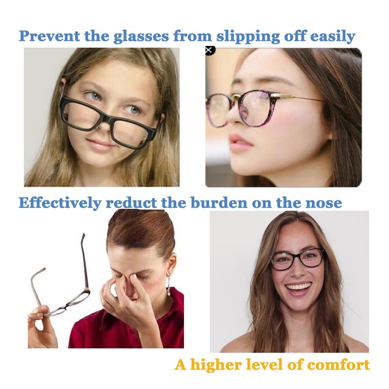 OPUGIT 2.5mm Anti-Slip Glasses Nose Pads, Adhesive Soft Silicone Eyewear