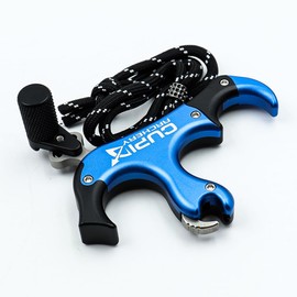 Sarini Bow Release Aids,4 Fingers Release Aid, Aluminum Alloy 360° Rotatable Thumb Release,High Sensitivity Adjustable Bow Release Aids For Composite Pulley Bow