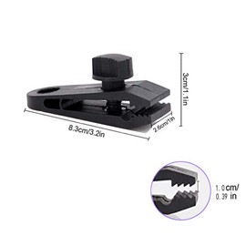 QH 12Pcs Tarp Clip Clamp, Heavy Duty Tarpaulin Clips Set Instant Awning Clamp for Tents Tarp Caravan Garden Shade Cloth Boat Cover, Black (12)