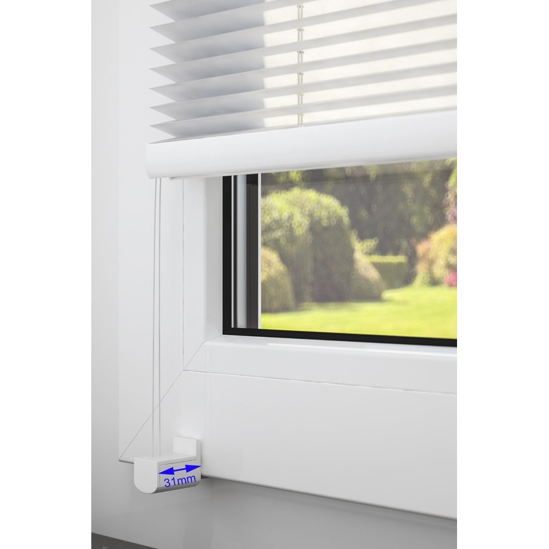 DécoProfi Honeycomb Pleated Blind, No Drilling, Blackout White, 75 cm
