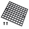 4" Matte Black Shower Drain Cover, 304 Stainless Steel Square