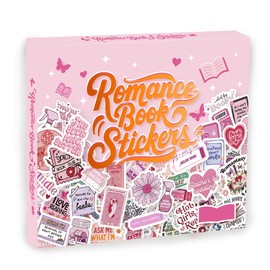 200PCS Holographic Bookish Stickers for Kindle, Book Stickers Pack with Elegant Foil-Stamped Pink Box, Waterproof Vinyl Decals for Laptop Water Bottles Scrapbooking BookTok Reading