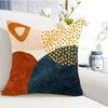 YCOLL Cushion Covers, Set of 4, Linen, Decorative, Geometric Pattern,