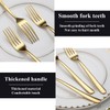 Evanda Gold Dinner Forks Set of 12 Pieces, 17.8cm Titanium
