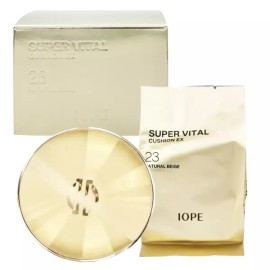 IOPE 아이오페 슈퍼바이탈 쿠션 EX 본품16g+리필16g 23내추럴 베이지 IOPE Super Vital Cushion EX 16g + Refill 16g 23 Natural Beige