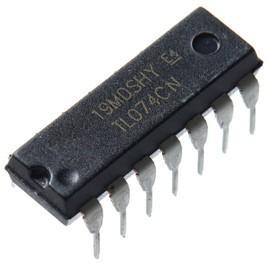 Bridgold 20pcs TL074CN 074 Low Noise JFET Quad Operational Amplifier IC Chip,DIP-14.