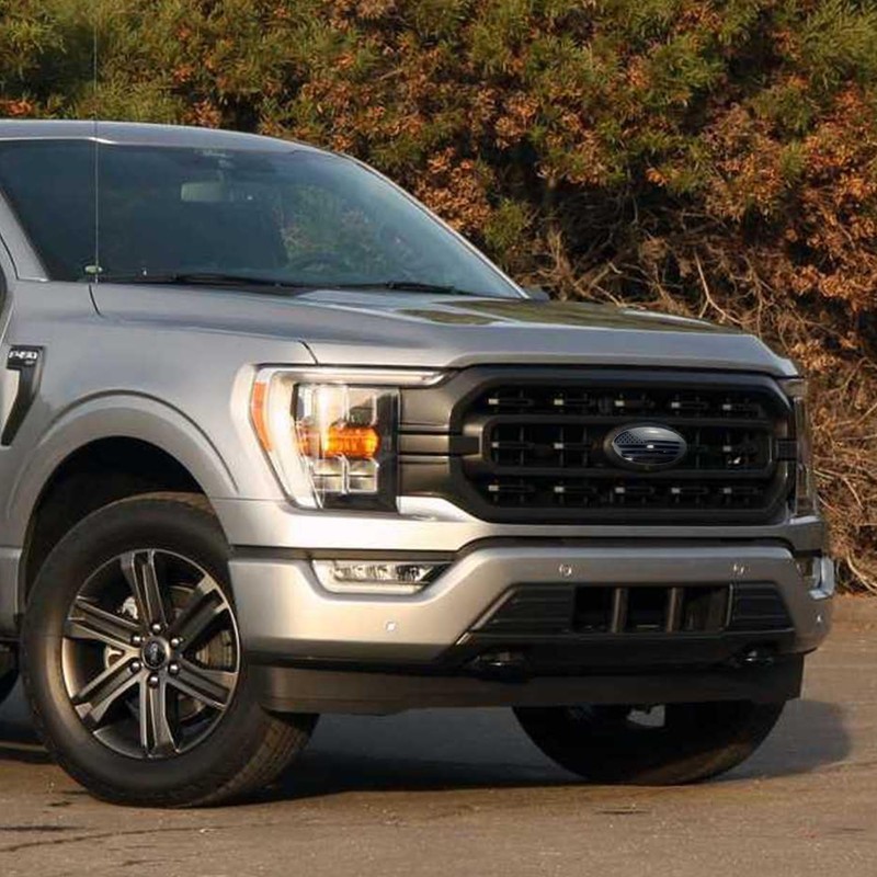 OUESAAS 9.5 Inch F150 Front Grille Rear Tailgate Overlay Emblem