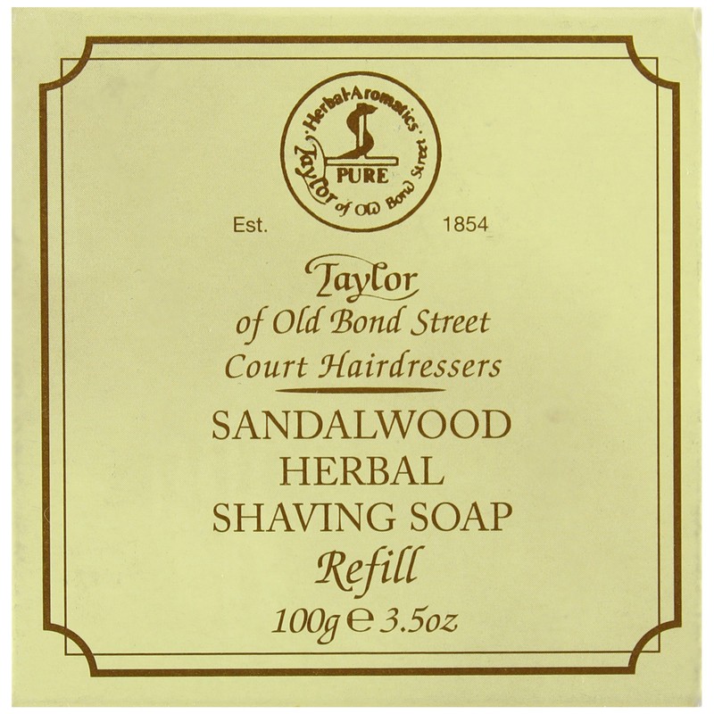 Taylor of Old Bond Street Sandalwood Hard Shaving Soap Refill,