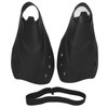 Black Short Fins Comfortable and Adjustable Swimming Training TPR Short