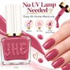 Dusty Rose Nail Polish, No UV Lamp, Air Dry, Long-Lasting