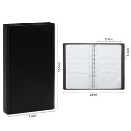 2 x Business Card Storage, Business Card Holder, Leather Business Card Case, Credit Card Holder for Men and Women, Credit Card Holder, Business Card Box for Credit Cards, Business Cards, black