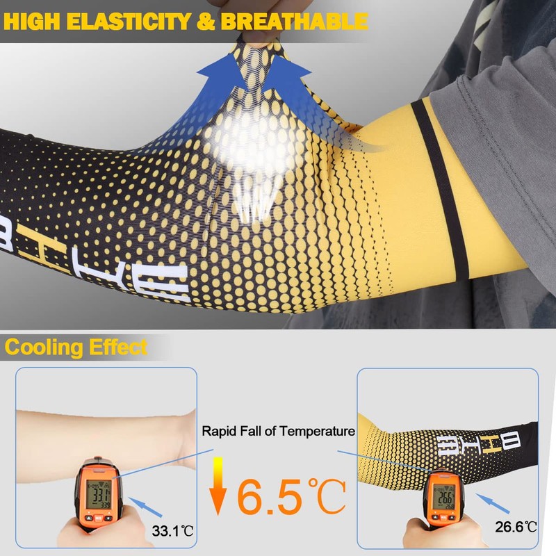 beister Mangas de compresión de enfriamiento con protección solar UV