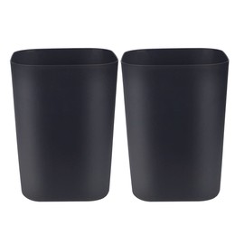 Feisco Small Trash Can,2 Gallon Bathroom Wastebasket Garbage Can for Bathroom Kitchen Bedroom Office (2, Black&Black)