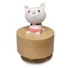 falado Mini Wooden Animal Rotary Music Box with Cute Rabbit