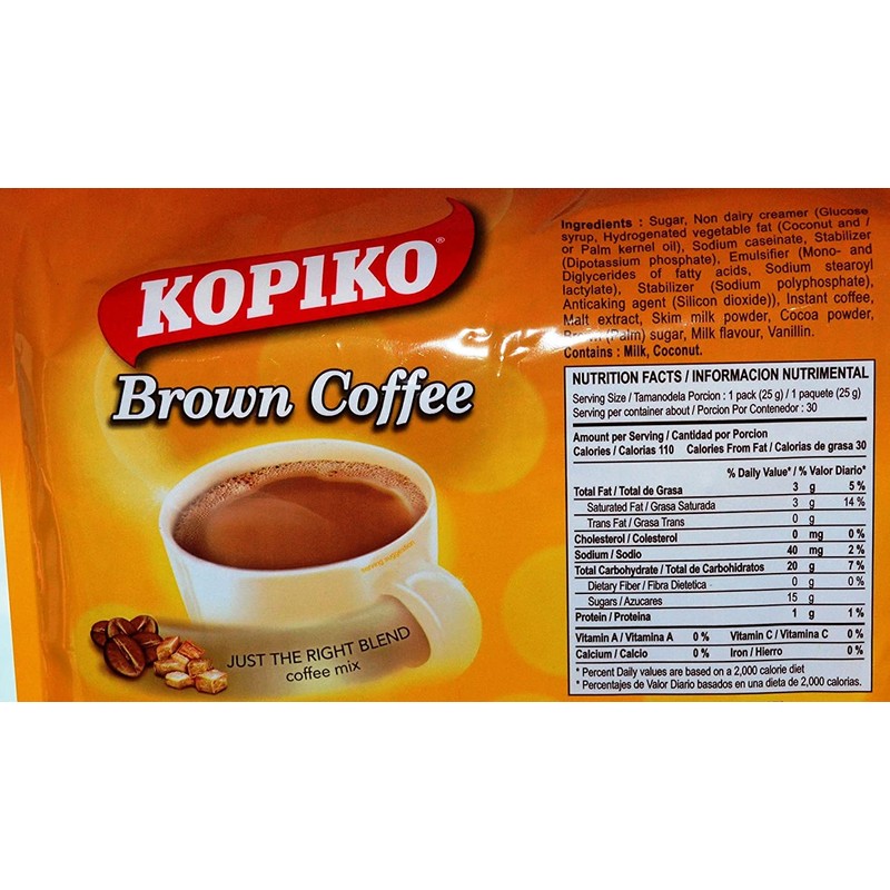 Kopiko Instant 3 in 1 Brown Coffee Mix with Creamer