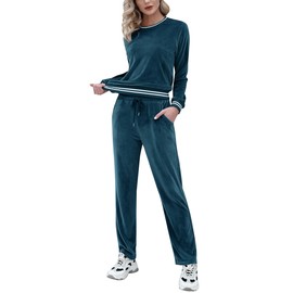 Totatuit Women's 2 Piece Outfit Lounge Set Long Sleeve Pullover and Sweatpants Tracksuit Sweatsuits Sets S-XXL