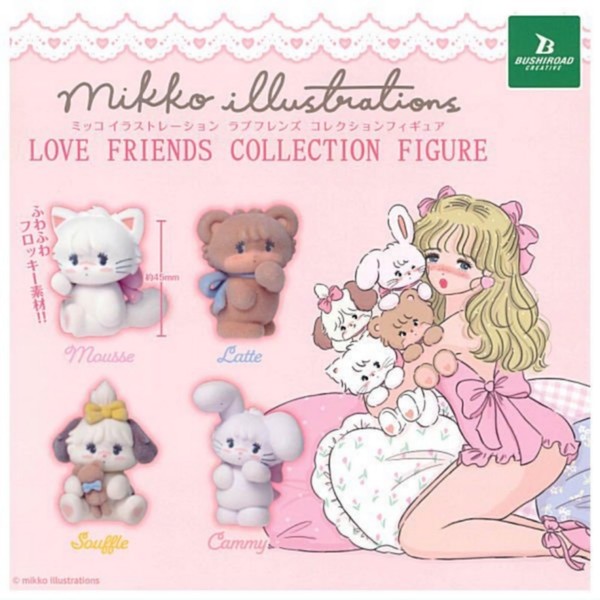mikko illustrations LOVE FRIENDS Collection Figure, Set of 4 Types,