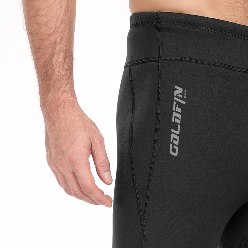 GoldFin Men Wetsuit Shorts, Neoprene 2mm Adjustable Drawstring Short Cold