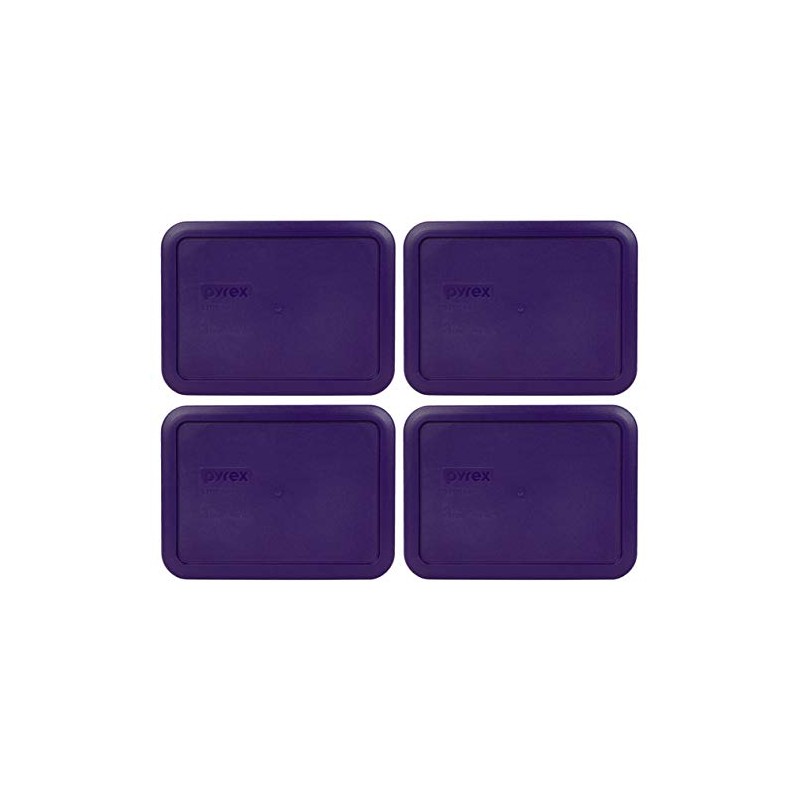 Pyrex 7210-PC 3-Cup Plum Purple Food Storage Replacement Lid (4-Pack)