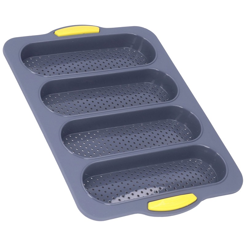Baguette Mold 4 Grooves Silicone Soft Smooth Surface Bread Mould