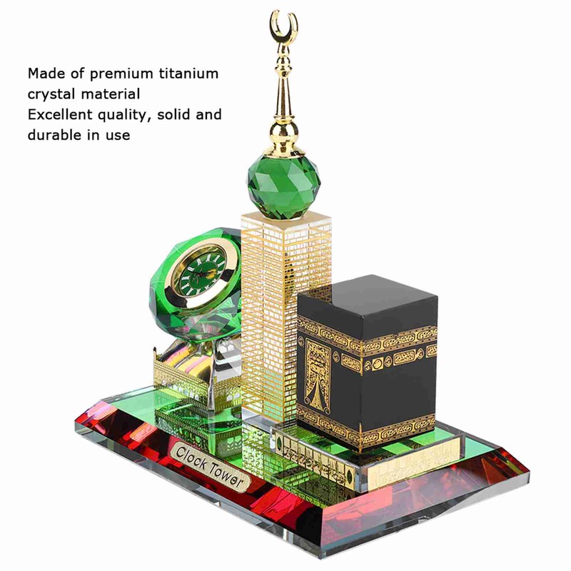 Muslim Kaaba Clock Tower Model Islamic Architecture Handicrafts Souvenirs Home