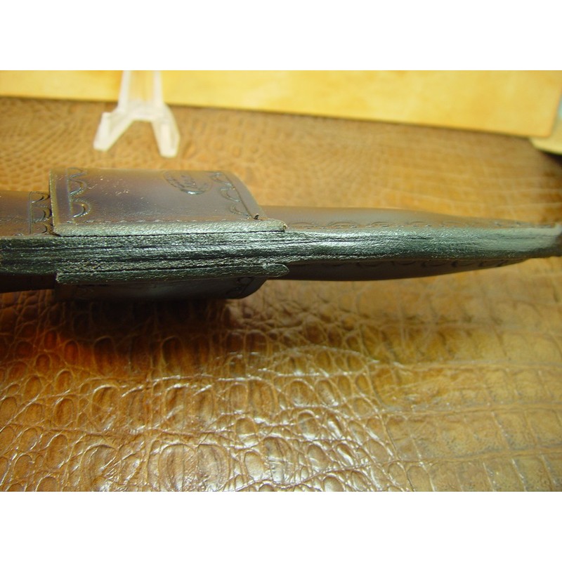 Custom cross draw knife sheath for the buck Selkirk knife.