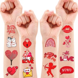 Valentines Day Temporary Tattoos Kiss Lip Tattoos V-Day Party Decoration, Galentines, Party Favor, Be Mine, Candy Heart, Vday Supplies, XOXOs, Lover Party Decorations Girls Women Favor Party Supplies