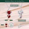 LOUISA SECRET Unique Double Heart Necklace Gifts for Wife Women,