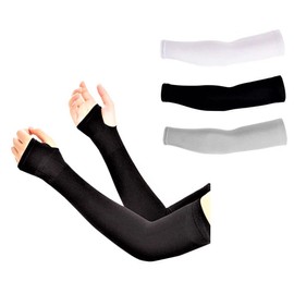 アームカバーUV World Bridge アームカバー UVカット 冷感 アームスリーブ UPF+50 両腕 (ブラック)