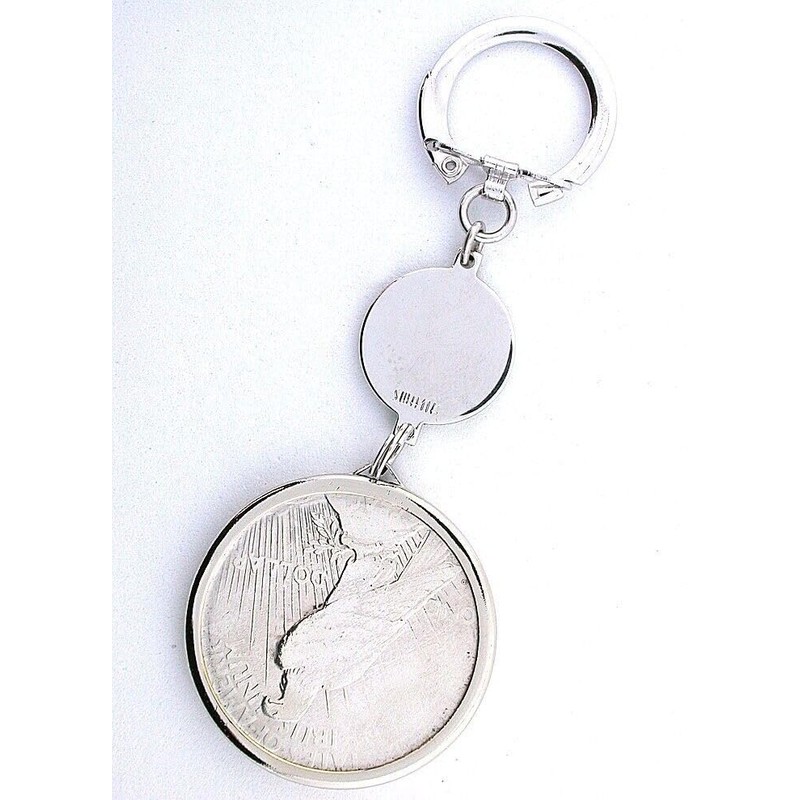 VINTAGE SWANK 1922 PEACE DOLLAR KEYCHAIN ES8292OTH/101123