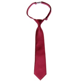 Retreez Woven Pre-tied Boy's Tie with Stripe Textured - Burgundy - 6-18 Months