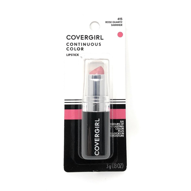 CoverGirl Continuous Color Lipstick, Rose Quartz 415, 0.13-Ounce Bottles (Pack