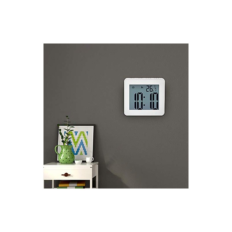 Digital Bathroom Clocks Simple LCD Electronic Alarm Clock Waterproof Shower