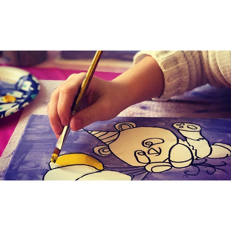 Indigo Art Studio Pre Drawn Canvas for Kids | Stenciled