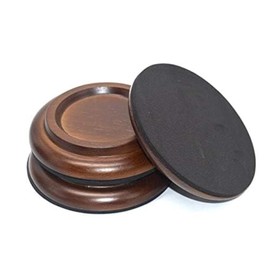 FameFame 3 Pack Hardwood Piano Caster Cups Floor Protector Solid Caster for Grand Piano, Non-Slip & Anti-Noise Foot Pad, (Brown)