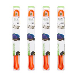 Nite Ize Gear Tie Reusable Rubber Twist Tie - Bendable Rubber Ties for Indoor & Outdoor Use - Reusable Multipurpose Twist Ties for Organizing & More - 64", Bright Orange (4 Pack)