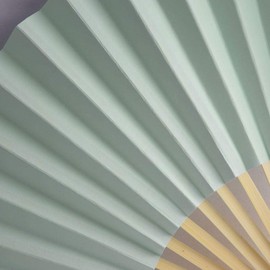 Quasimoon Paper Hand Fans (9-Inch Premium, Arctic Spa Blue, 10-Pack) - Ideal for Wedding and Party Favors, Gifts and Decorations