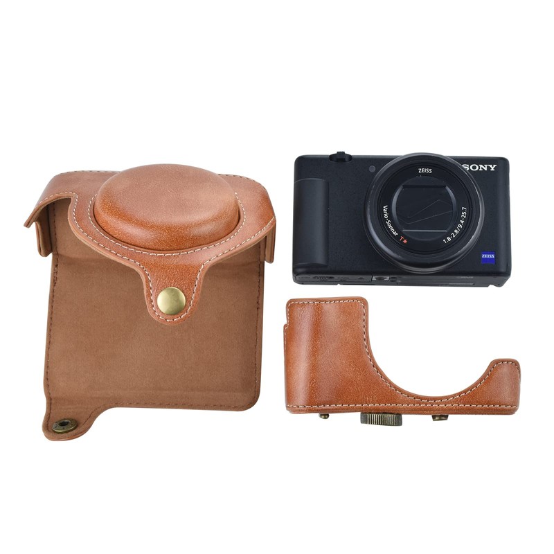 Rieibi ZV1 Case - Vintage PU Leather Camera Case for