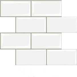 STICKGOO 10-Sheet Peel and Stick Subway Tile, Stick on Tiles Backsplash for Kitchen & Bathroom in White (Thicker Design)