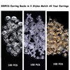 Earring Backs, 300PCS Back for Earrings, Earring Stoppers for Fish