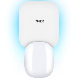 TruRid Indoor Plug-in Fly Trap | Reusable Electronic UV Light Bug Killer for House Flies, Fruit Flies, Gnats, Moths & Flying Insects | Includes Electric Device & 3 Sticky Glue Card Refills