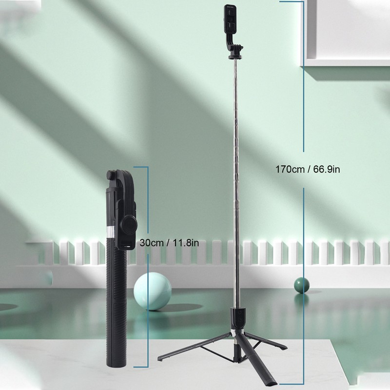 1.7m Mobile Phone Tripod Bluetooth Remote Control Extended Universal Hand