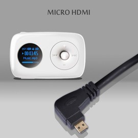 UCEC Cable Micro HDMI a HDMI – Resorte en ángulo izquierdo, bobina duradera para televisores, monitores y consolas de juegos, 6.5 pies
