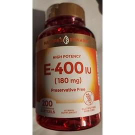 Vitamin E 400 IU | 200gels Natural/Non-GMO dl-Alpha Tocopheryl Acetate