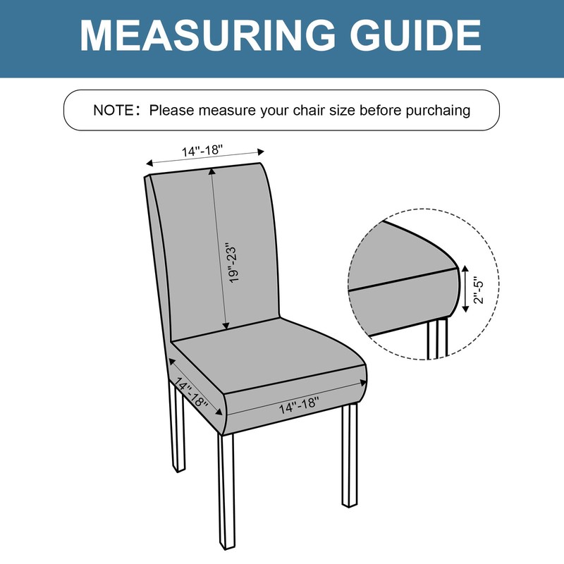 Genina 100% Waterproof Chair Covers for Dining Room Set of