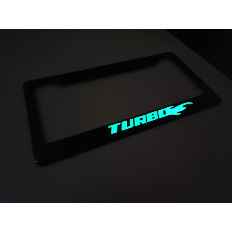 LICENSE PLATE FRAME Glowing Boost Turbo 100% Carbon Fiber License