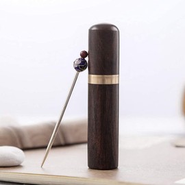 ANCLLO Wooden Needle Case, Portable Mini Sewing Needles, Storage Needle Case for Storing All Types of Fine Needles, Pack of 2