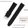 Max Honeycomb Style FKM Rubber Diver Replacement Watch Strap Fluororubber