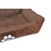 long rich Reversible Rectangle Pet Bed with Dog Paw Printing