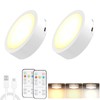LABOREDUCER Under Cabinet Lighting Wireless Rechargeable 2 Pack with Remote